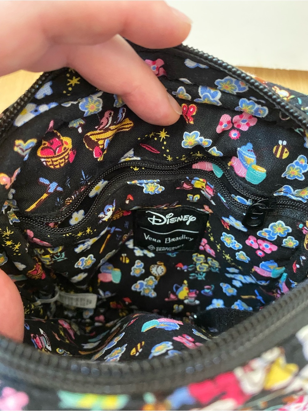Vera Bradley Disney 100 Small Crossbody Bag Snow White Alice Pooh Bambi - Picture 3 of 9